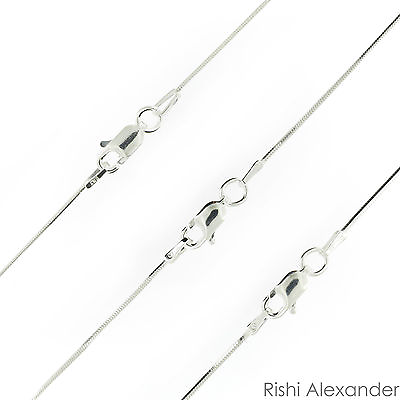 925 Sterling Silver Diamond Cut Snake Chain Necklace .925 Italy All Sizes $7.74