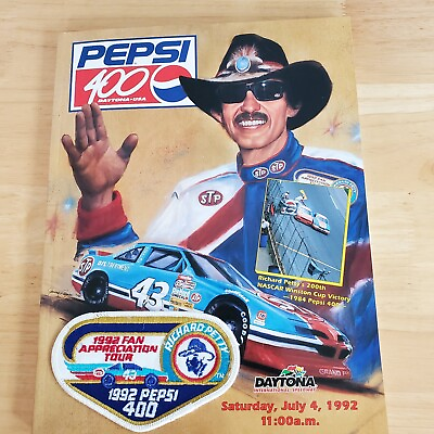 #ad Pepsi 400 Race Souvenir Program w Patch amp; Starting Lineup Insert July 4th 1992 $9.95
