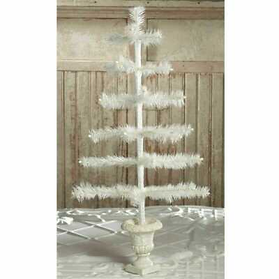 #ad Bethany Lowe 26quot; Ivory Goose Feather Tree in Urn Base $138.99