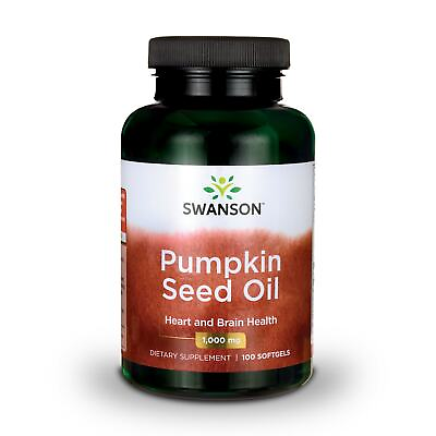 #ad Swanson Pumpkin Seed Oil Softgels 1000 mg 100 Count $12.49