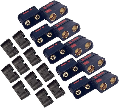 #ad High Current Antispark Connector Male and Female QS8 S Black Application 5 Pairs $40.71