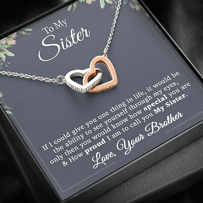 #ad To My Sister Necklace Brother to Sister Birthday gift For Sister from Brother $29.99