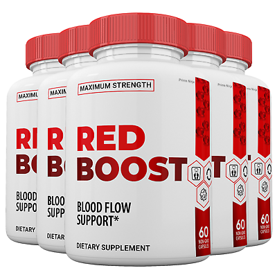 #ad Red Boost Blood Flow Support Pills RedBoost Capsules for Men and Women 5 Pack $47.90