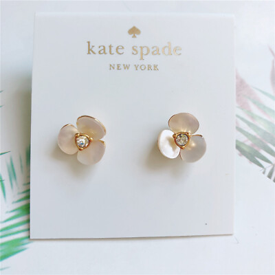 #ad Kate Spade Mother of Pearl Reversible Fashion Disco Pansy Earrings $18.93