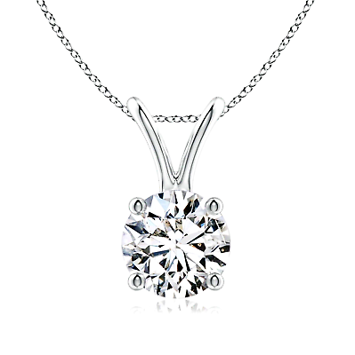 #ad 1.25 ct. White Sapphire Round Solitaire Necklace in Solid Sterling Silver $34.00