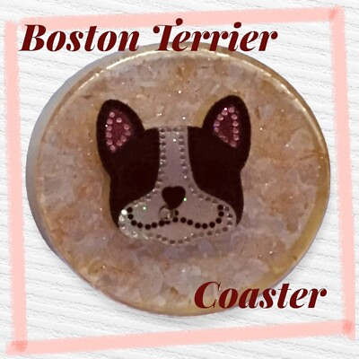 #ad Boston Terrier Coaster Art Decor by Coastal Eclectics $7.00