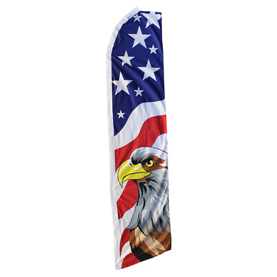 #ad Patriotic Eagle Swooper Flag 11.5ft x 2.5ft $9.95