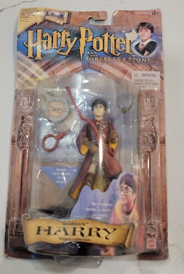 #ad 2001 Mattel Harry Potter Quidditch Harry Wizard Figure $15.00