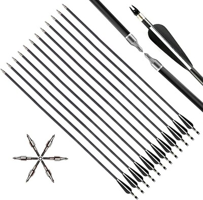 #ad 15pcs 31quot; Fiberglass Arrows Hunting Archery Target Arrows Recurve Bow Longbow $22.99