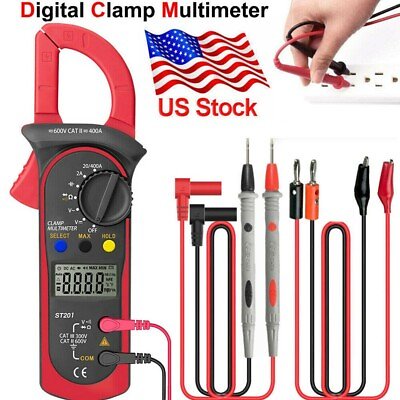 #ad Handheld True RMS Digital Clamp Meter Multimeter AC Volt Amp Ohm Cap Tester $9.95