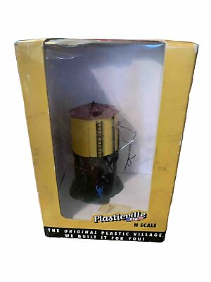 #ad Bachmann Plasticville Water Tank Train Tower Pre Built Weathered N Scale $26.95