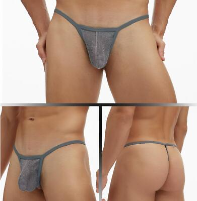 #ad #ad Sexy Men#x27;s Backless Thong Jockstrap Briefs G string Thong Bugle Pouch Underwear $5.99