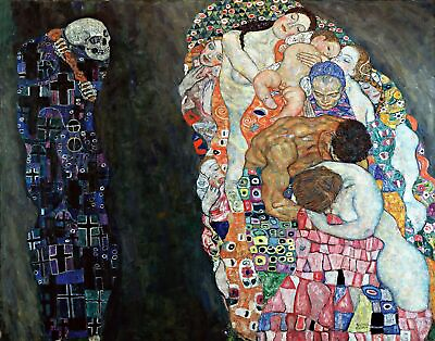 #ad Death and Life by Gustav Klimt art painting print $10.99