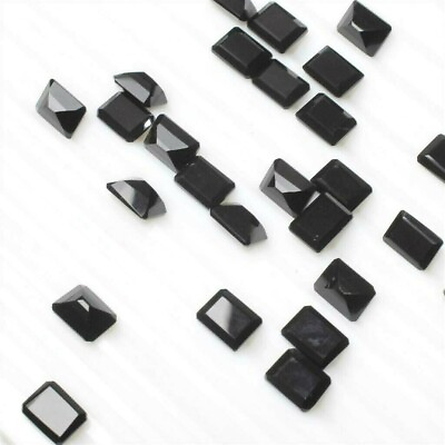 #ad Wholesale Lot 5x3mm to 8x6mm Emerald Cut Black Spinel Loose Calibrated Gemstone $11.52