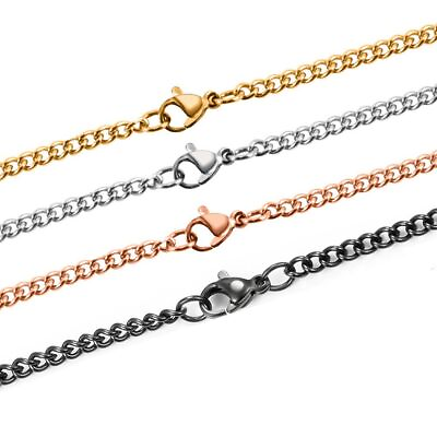 #ad #ad Basic Link Chain Necklace Stainless Steel Chains 16 30 Inches Necklaces 10Pcs $15.04