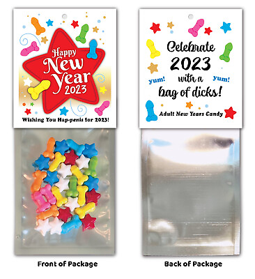 New Years Eve 2023 Dick Penis CANDY ADULT Funny Gag Party Favor Gift BULK Stars $399.98