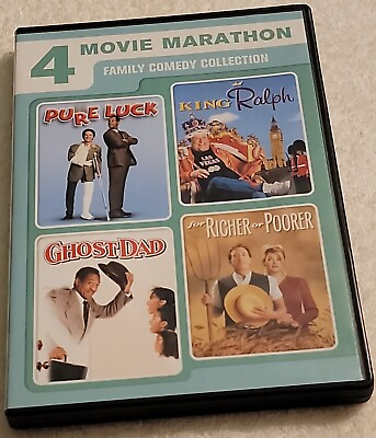#ad Pure Luck Ghost Dad King Ralph For Richer or Poorer DVD Family Comedy Drama Rare $15.99