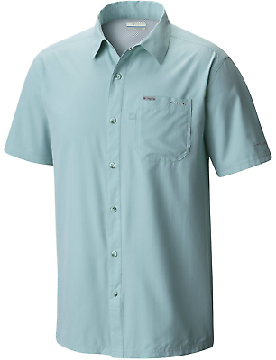 #ad NEW Columbia Slack Tide Camp C2001MP PFG Light Blue SS Button Up Shirt Men#x27;s M $29.99