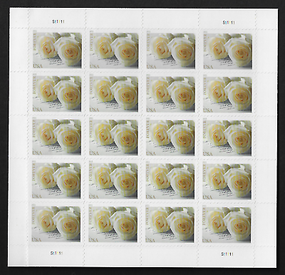 #ad #ad US Stamps Full Pane of 20 Vintage White Rose Wedding Invitation #4520 MNH $29.92