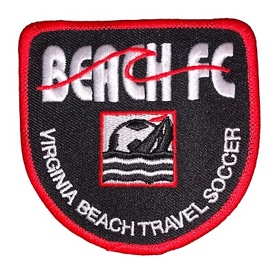 #ad Vintage Collectible Beach FC Virginia Beach Travel Soccer Ball Iron On Patch $14.99