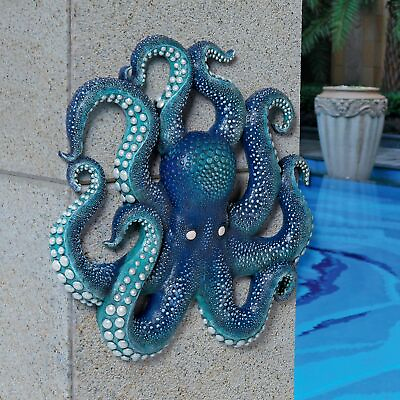 #ad DEADLY BLUE CORAL REEF OCTOPUS WALL SCULPTURE STATUE $125.00
