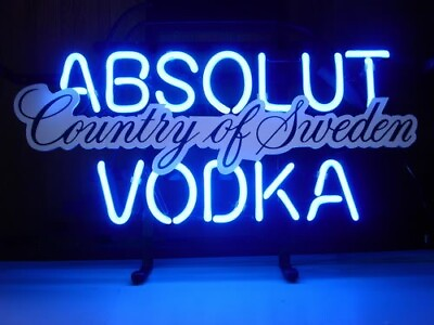 #ad 17quot;x14quot; Absolut Vodka Neon Sign Lamp Light Pub Beer Bar Artwork Windows Decor $123.35