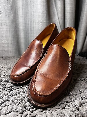 #ad #ad Cole Haan Country Men#x27;s Leather Brown Slip On Loafers Sz 9.5AA F6453 $49.99