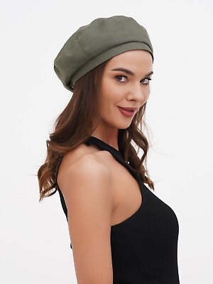 #ad Women#x27;s Summer Hat Beret Linen French Fashion Khaki $34.00