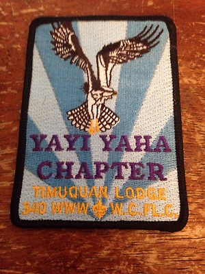 #ad Timuquan Lodge 340 Yahi Yaha Chapter X 3 Black Border Order of the Arrow 4D 166 $3.25