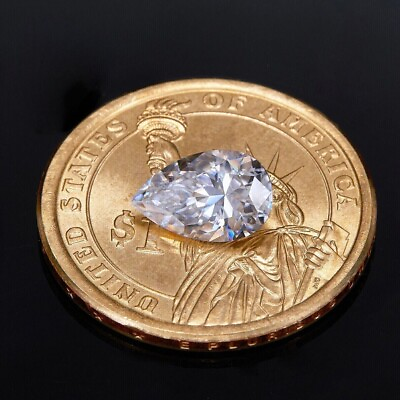 #ad 1 Carat 1 Piece F G Color VVSI Pear Cut CVD HPHT Lab Grown Diamond For Ring AA7 $150.00