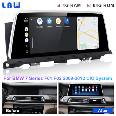 #ad 464GB For BMW 7 Series F01 F02 2009 2012 CIC System Car GPS Stereo Auto Carplay $496.01