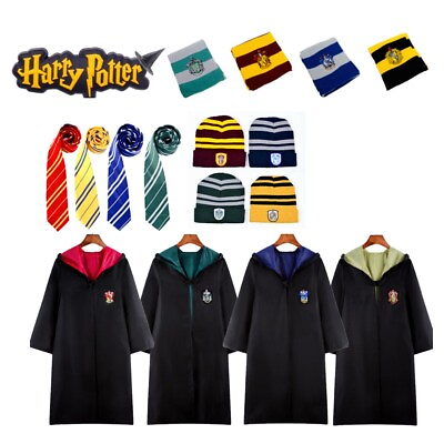 #ad Harry Potter Children Adult Robe Cloak Gryffindor Slytherin Cosplay Costume $27.99