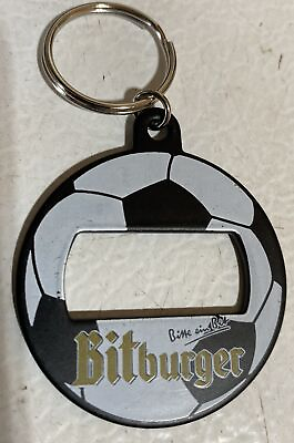 #ad Vintage Bitburger Beer Soccer Ball Keychain Bottle Opener $9.99