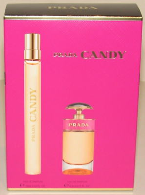 #ad Prada Candy Eau de Parfum 0.21 Oz Mini Bottle 0.33 Oz Travel Spray Set Perfume $39.90