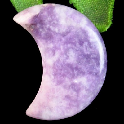 #ad 30x18x8mm Purple Lepidolite Moon Decoration D76378 $10.13