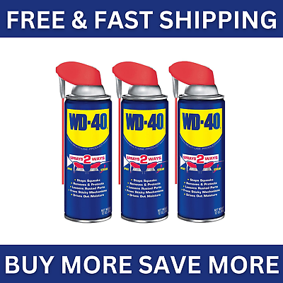 #ad NEW Multi Purpose Original WD 40 Formula Lubricant Spray 3 PACK w . Smart Straw $24.00
