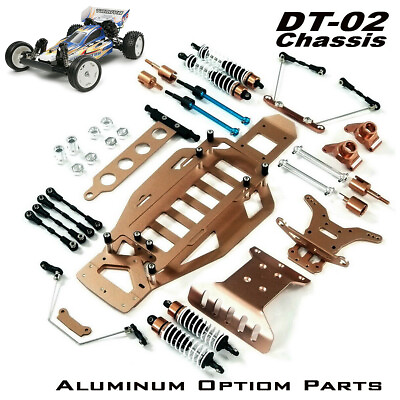 #ad Alu Carbon Parts Shock Bumper Chassis Wheels Kit for Tamiya DT 02 DT 02T Chassis $21.00