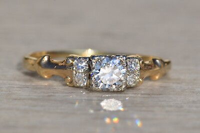 #ad Ladies 14K Two Tone Diamond Engagement Ring $715.00