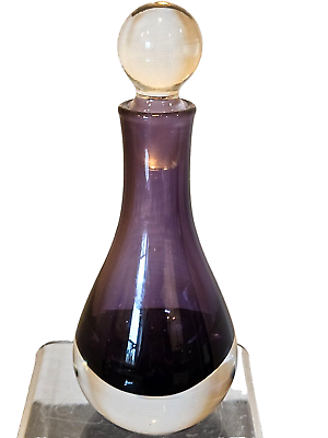 #ad LSA International Handcrafted amp; Mouthblown Purple Glass Perfume Bottle $33.98