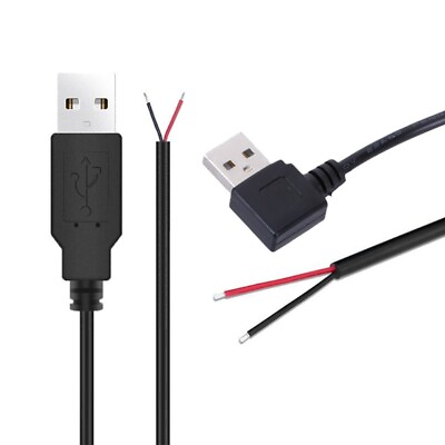 #ad Power Supply Cable for Light Fan USB Male 2 Pin Bare Wire Charging Cord $7.03