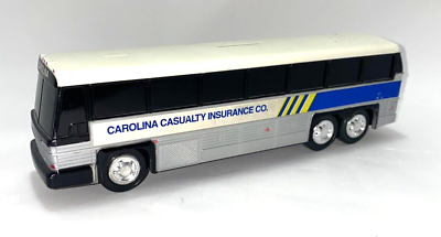 #ad Carolina Casulty Insurance Co. Promotional Plastic Charter Bus Bank B*H $49.99
