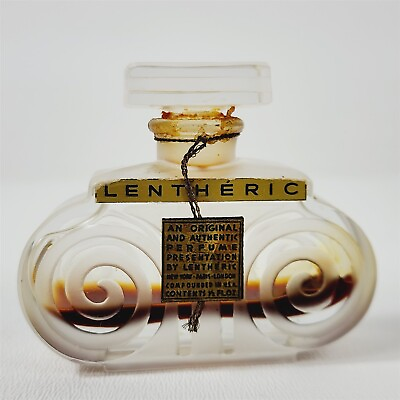 #ad #ad Vintage Lentheric Miracle Glass Perfume Bottle Vanity Decor w Original Tag $34.95