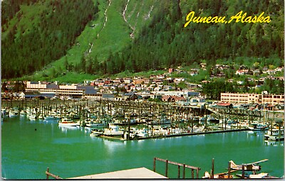 #ad Juneau Alaska AK Boat Harbor amp; Residential District Postcard $8.99