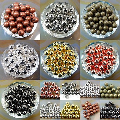 #ad #ad Wholesale Smooth Round Metal Copper Spacer Beads 2.4mm 3mm 4mm 5mm 6mm 8mm 10mm $5.99