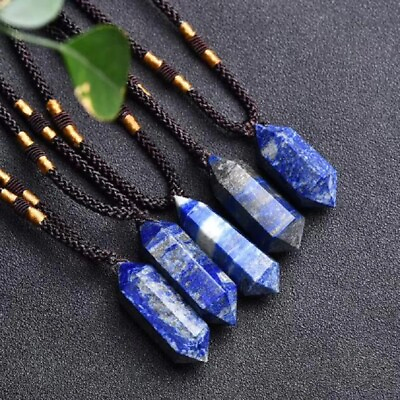 Natural Lapis Lazuli Pendant Healing Spiritual Necklace for Anxiety Relief $12.99