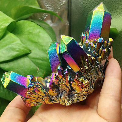 15g Natural Quartz Crystal Rainbow Titanium Cluster Mineral Specimen Stone $2.79