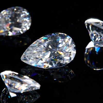 #ad 1 Carat 1 Piece D Color VVSI Pear Cut CVD HPHT Lab Grown Diamond For Ring UP20 $150.00