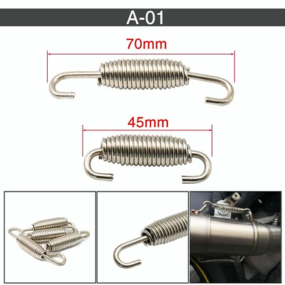 #ad 2PCS Motorcycle Stainless Steel Exhaust Mounting Spring $6.00