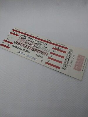 #ad 2004 Boston University Terrier Hockey Vs BU Alumni Walter Brown Ticket Stub $7.99