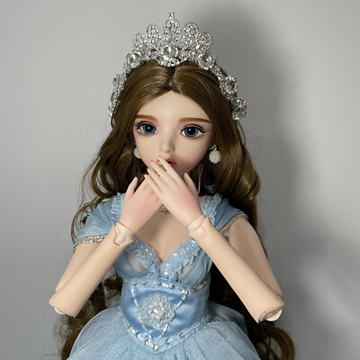 #ad 60cm BJD Doll Fashion Pretty Blue Dress Princess Realistic Lifelike Female Girls C $239.80